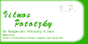 vilmos pototzky business card